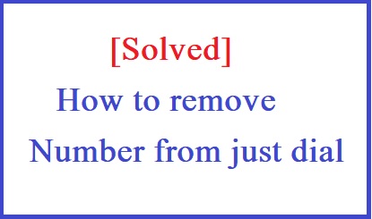 [Solved] how to remove number from just dial | Step by Step